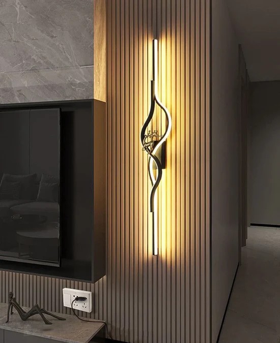Elliot 600mm Wave Wall Light – Black Body Tri-Color LED (Decor Chronicle / Pepperfry reference)